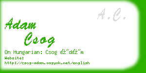 adam csog business card